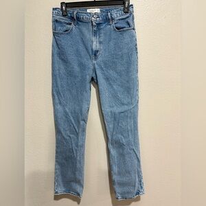 Abercrombie & Fitch Light Blue 90’s straight Ultra High Rise